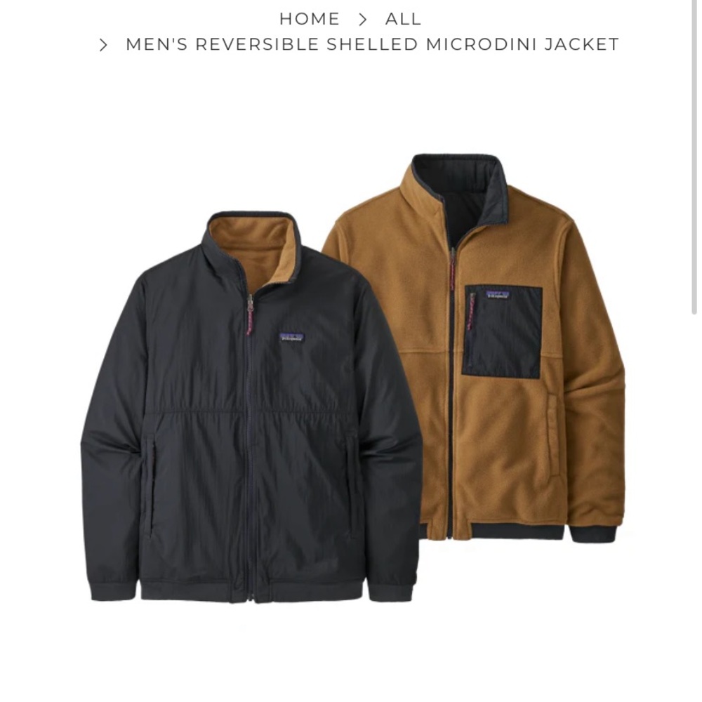 Patagonia reversible shelled microdini jacket